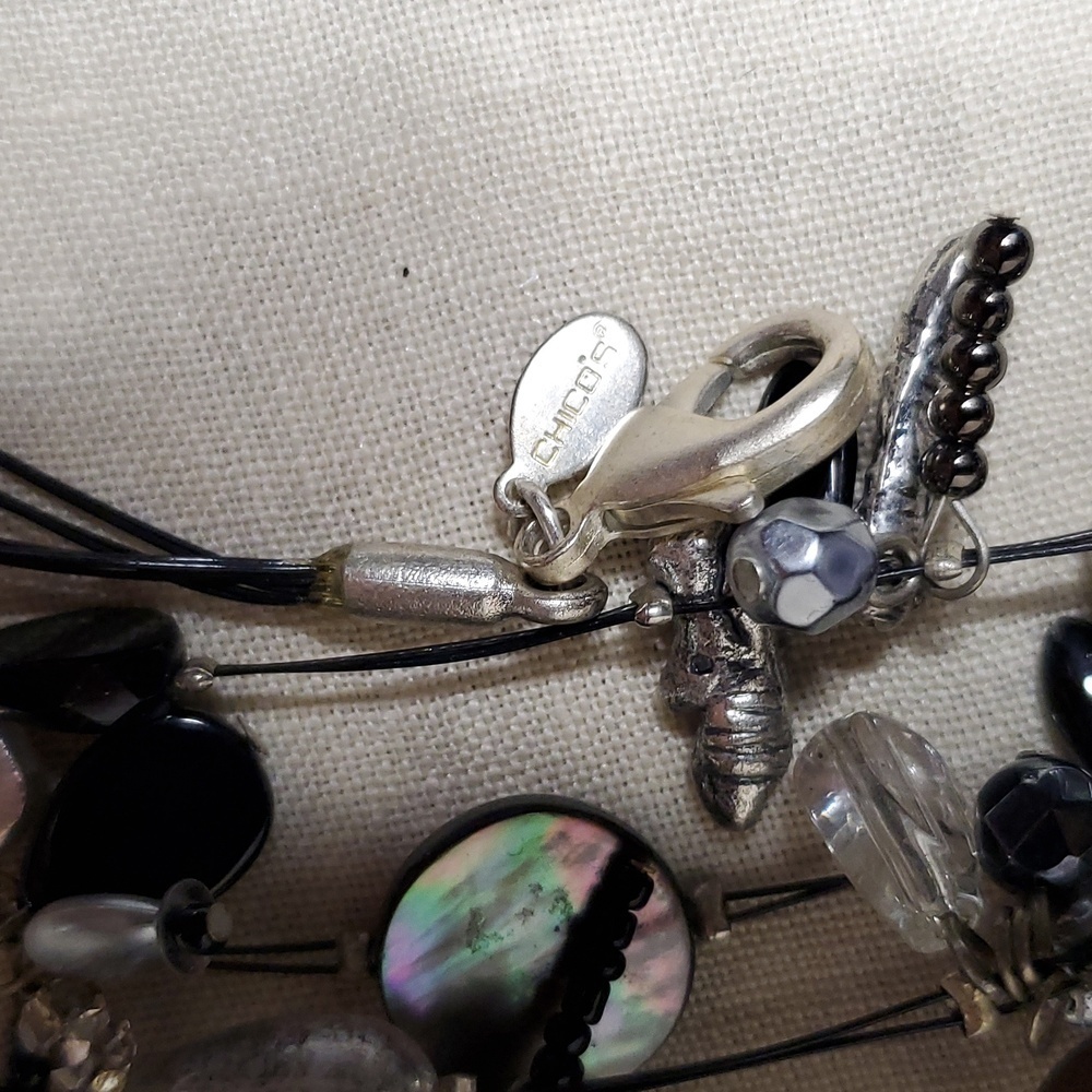 Chico's Multi Stranded Charm Necklace - image 3